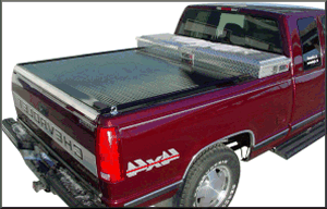 ReTrax bed cover with ladder