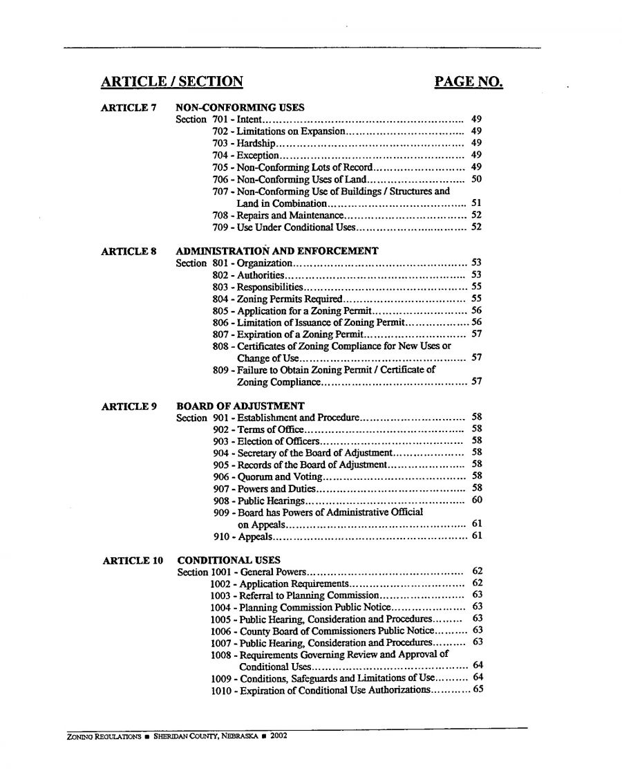 TABLE OF CONTENTS page 2