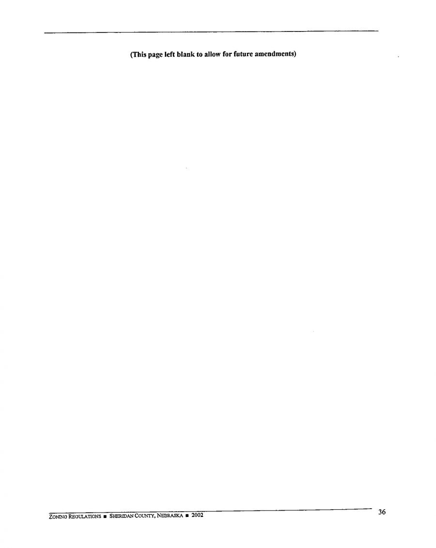  Zoning Regulations - Sheridan County Nebraska - 2002 Page 36